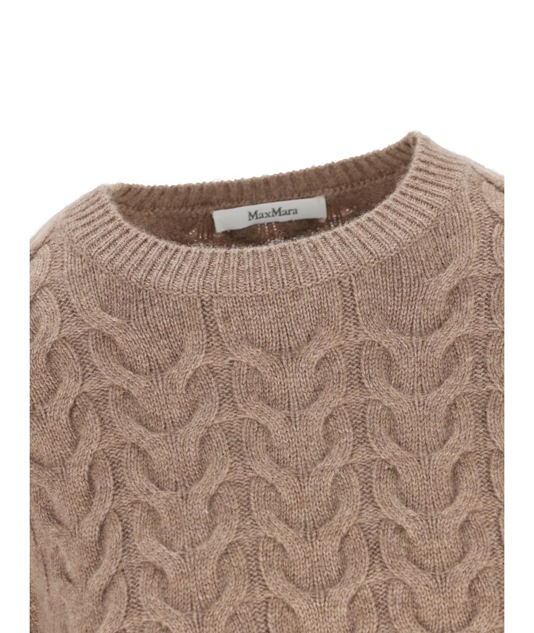 MAX MARA Бежевый кашемировый джемпер / свитер, фото 4