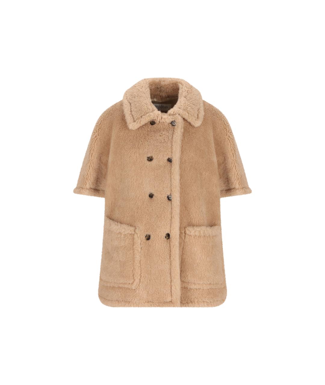 MAX MARA Бежевое шерстяное пальто, фото 5