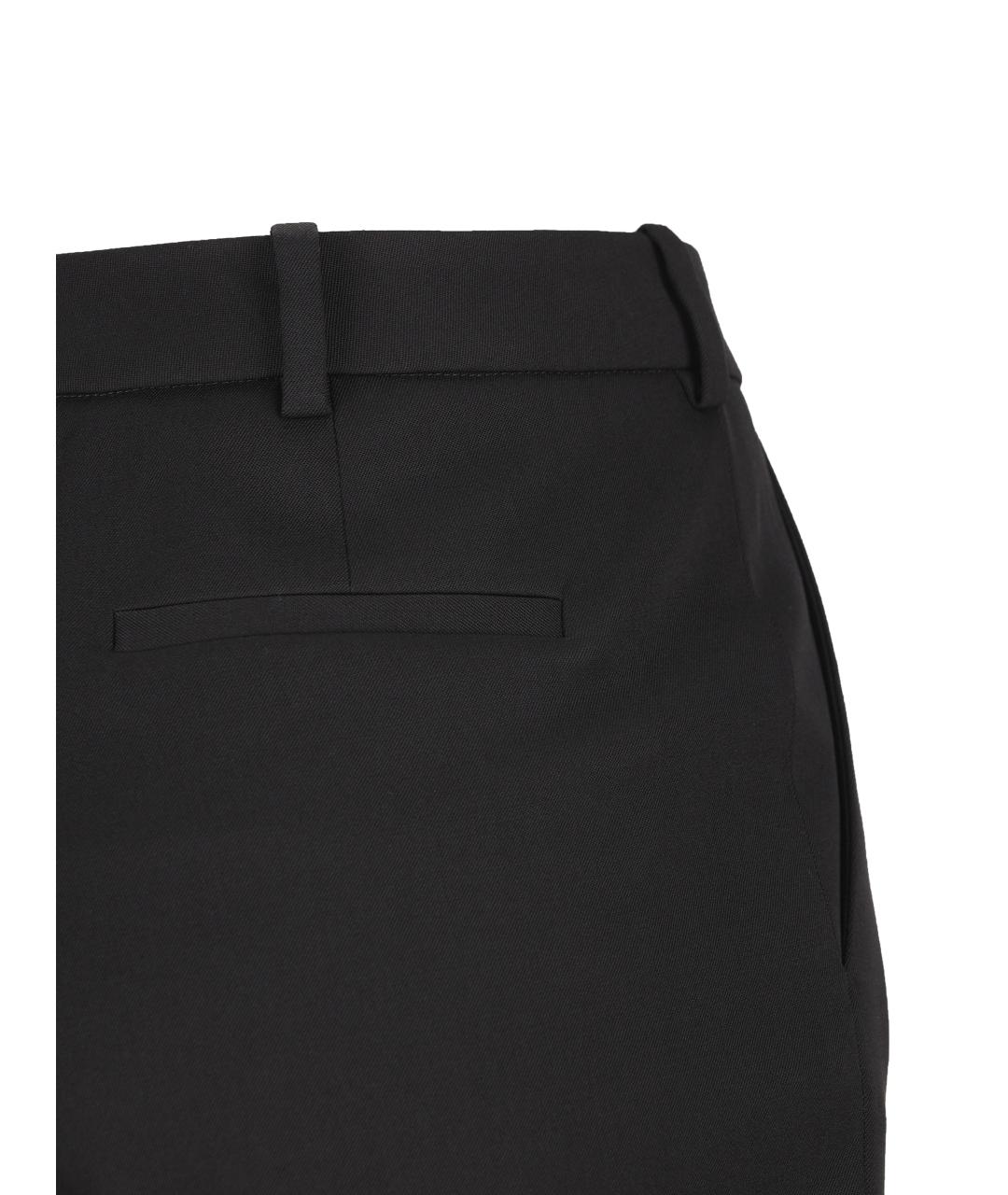 BALENCIAGA Черные шерстяные прямые брюки, фото 4