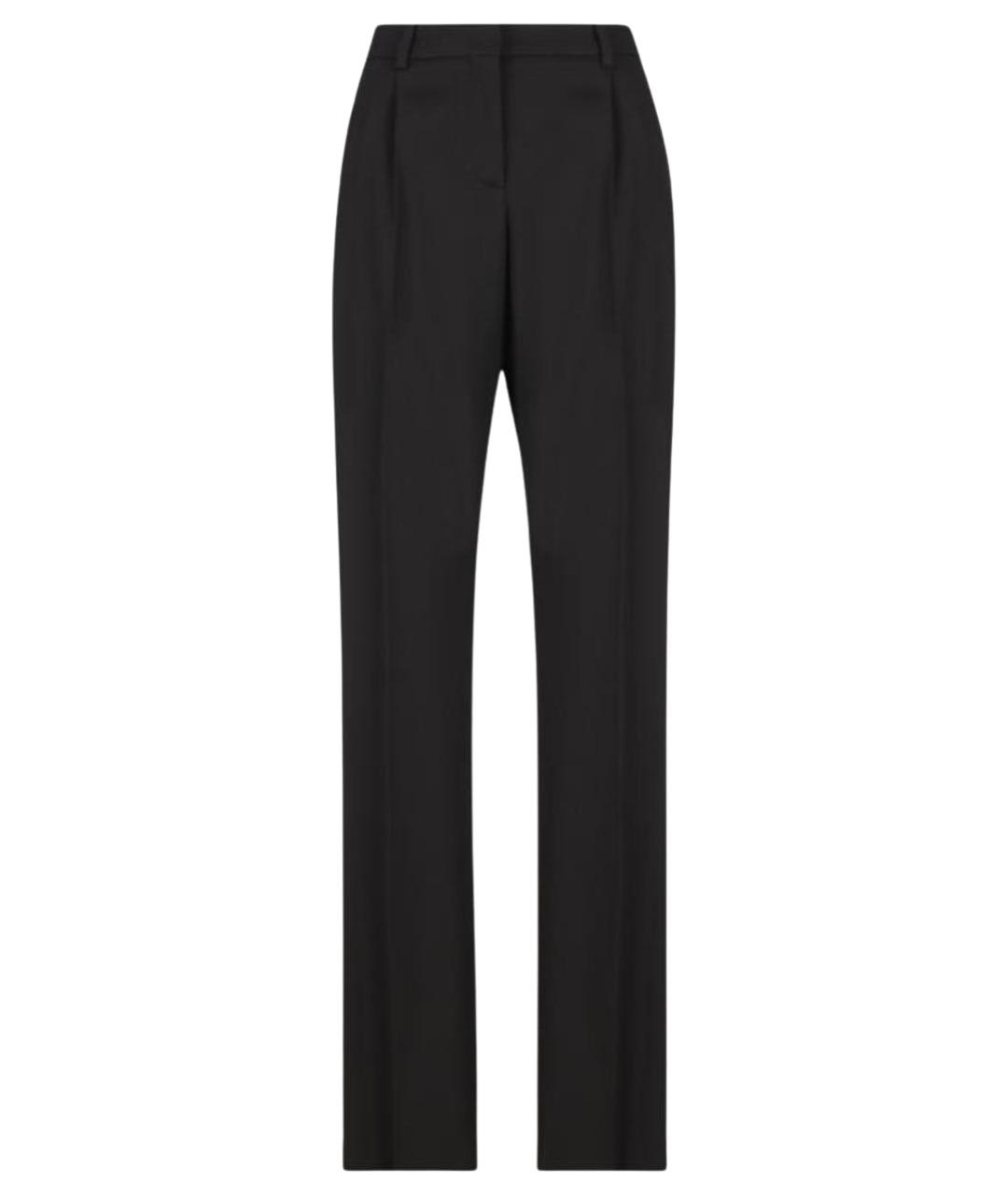 BALENCIAGA Черные шерстяные прямые брюки, фото 1