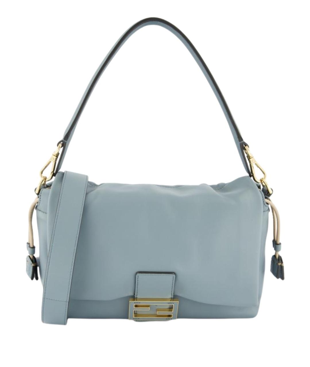 FENDI Голубая кожаная сумка через плечо, фото 1