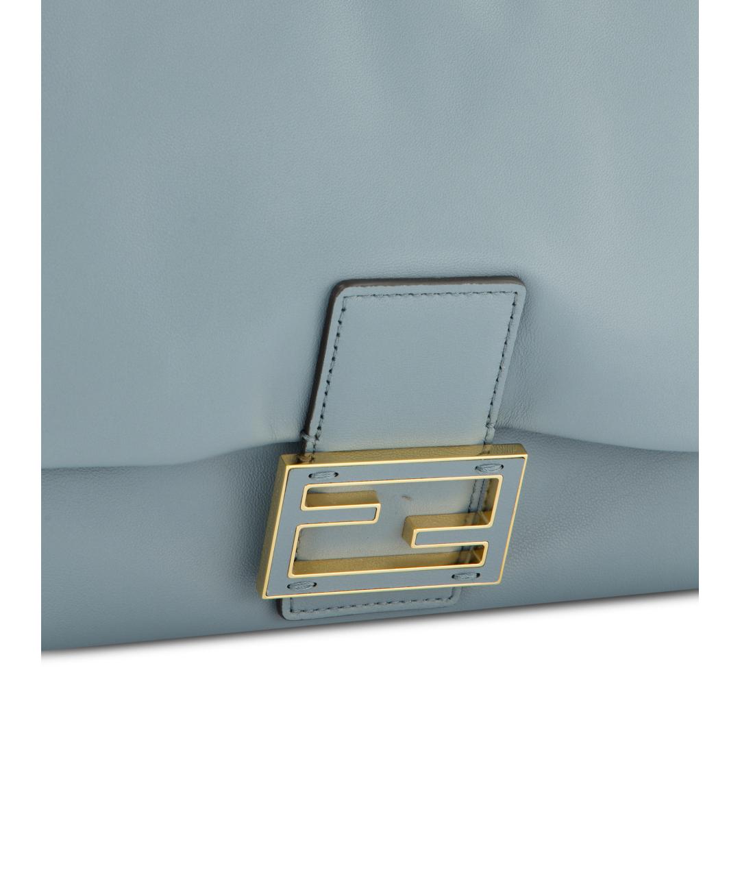 FENDI Голубая кожаная сумка через плечо, фото 4