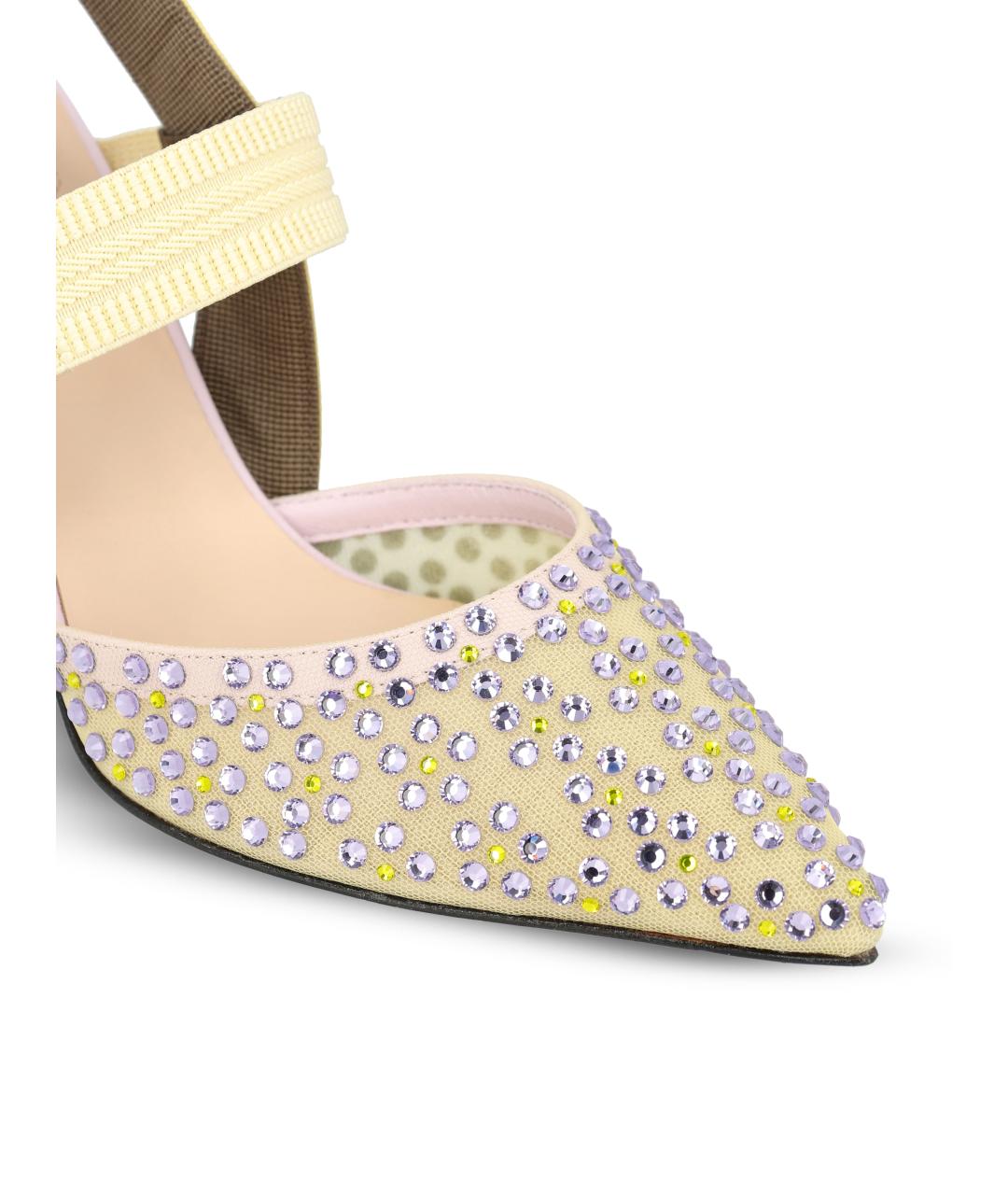 FENDI Мульти текстильные туфли, фото 4