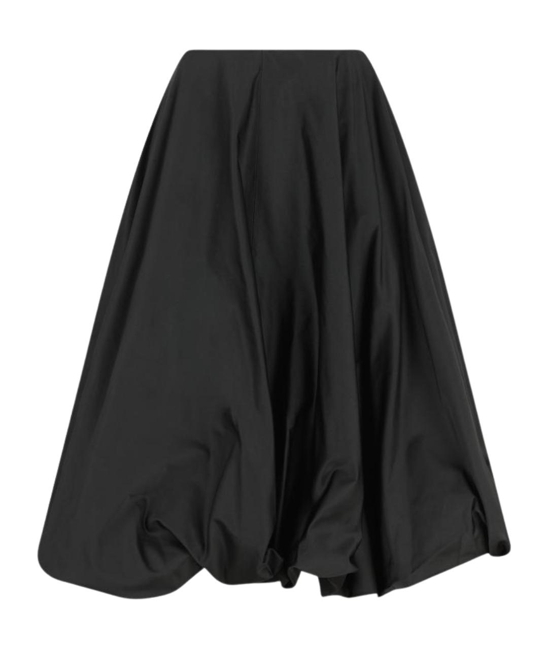 BALENCIAGA Черная полиэстеровая юбка миди, фото 1
