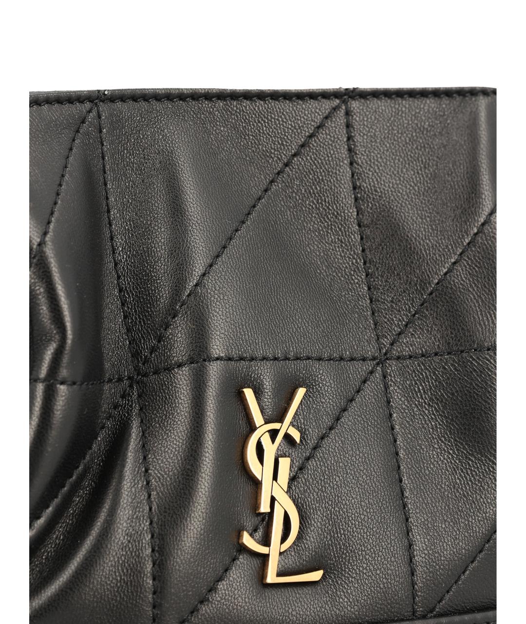 SAINT LAURENT Черная кожаная сумка через плечо, фото 4