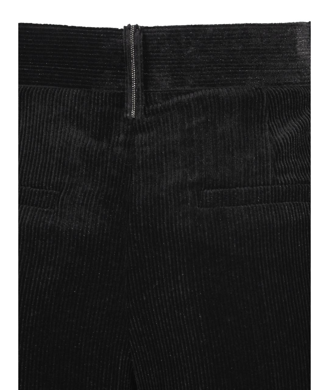 BRUNELLO CUCINELLI Черные вискозные брюки широкие, фото 4