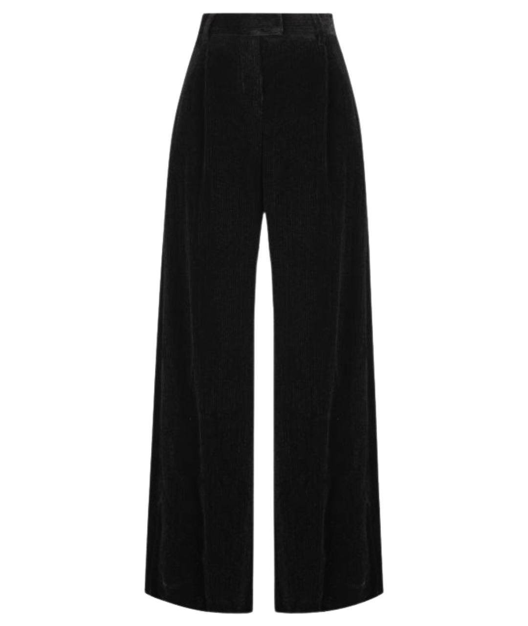 BRUNELLO CUCINELLI Черные вискозные брюки широкие, фото 1