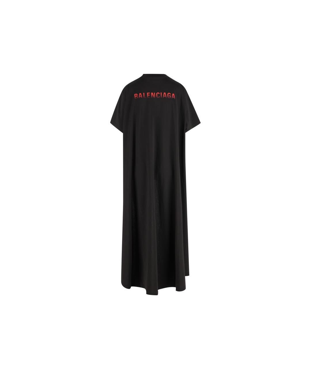 BALENCIAGA Черная хлопковая футболка, фото 2