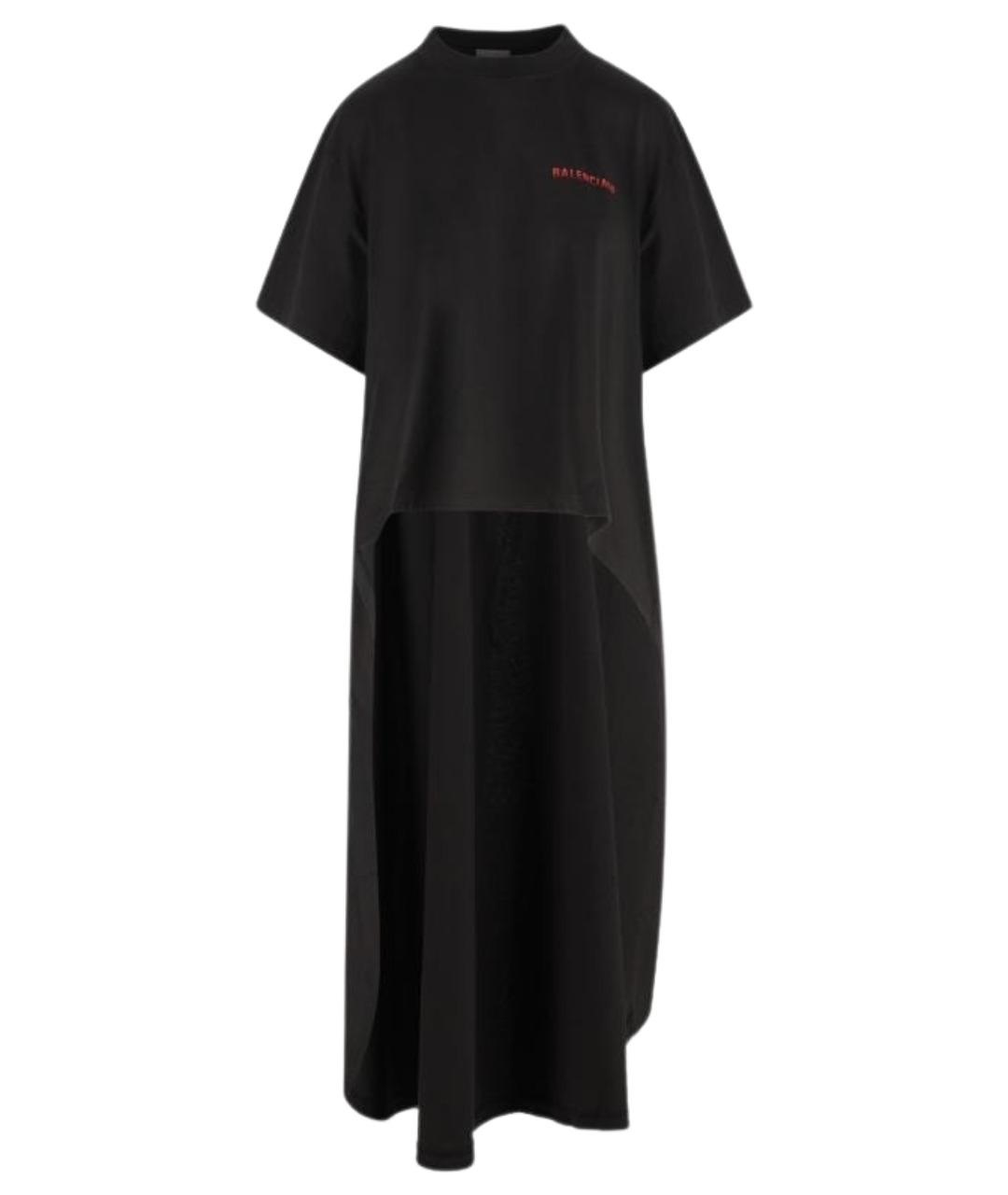 BALENCIAGA Черная хлопковая футболка, фото 1