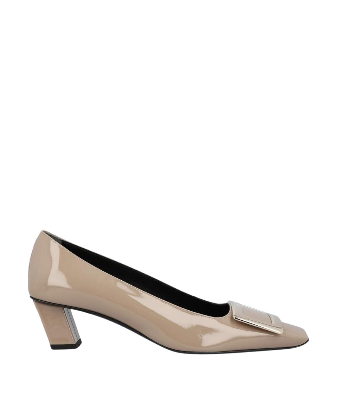 ROGER VIVIER Бежевые туфли из лакированной кожи, фото 1