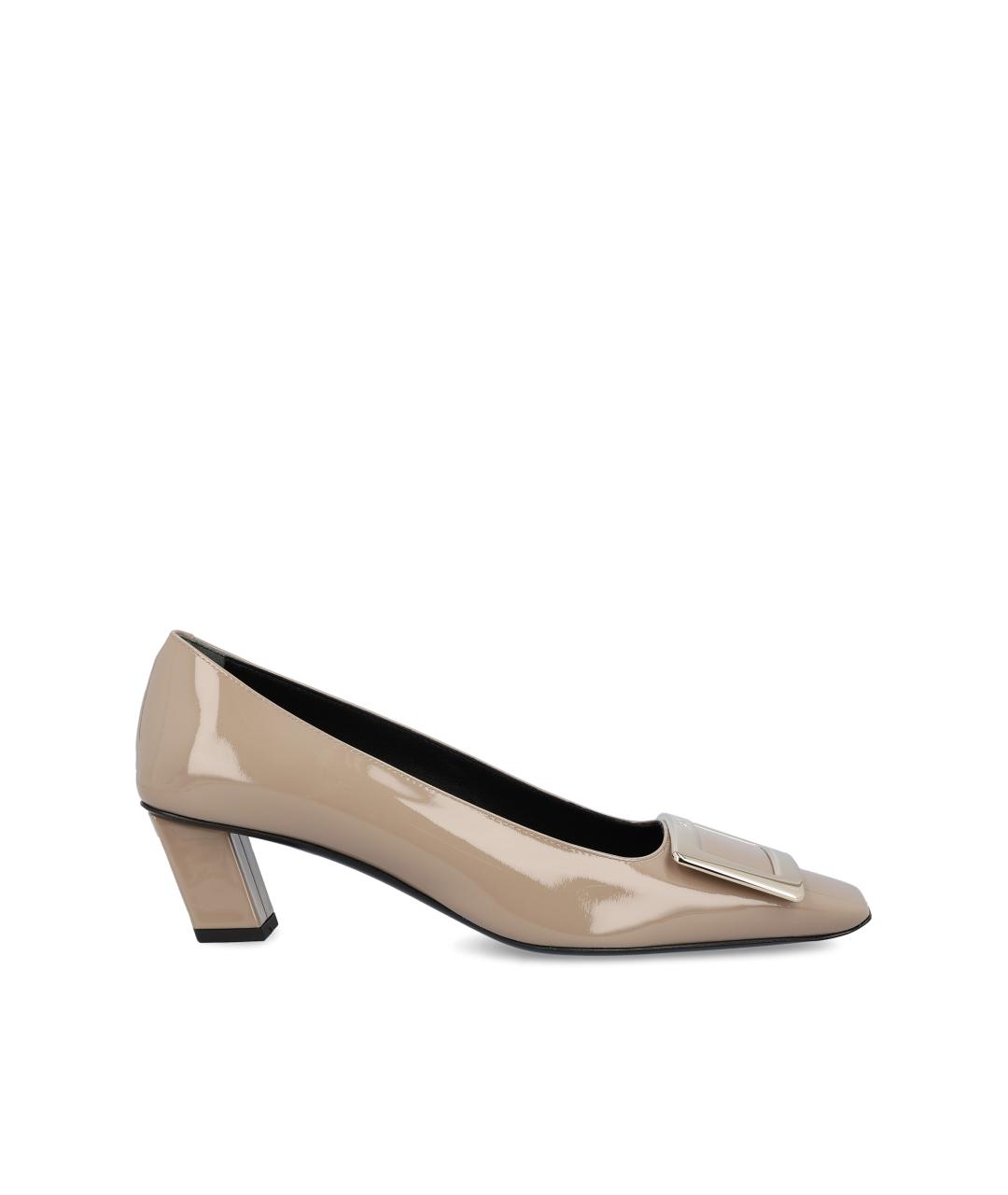 ROGER VIVIER Бежевые туфли из лакированной кожи, фото 5