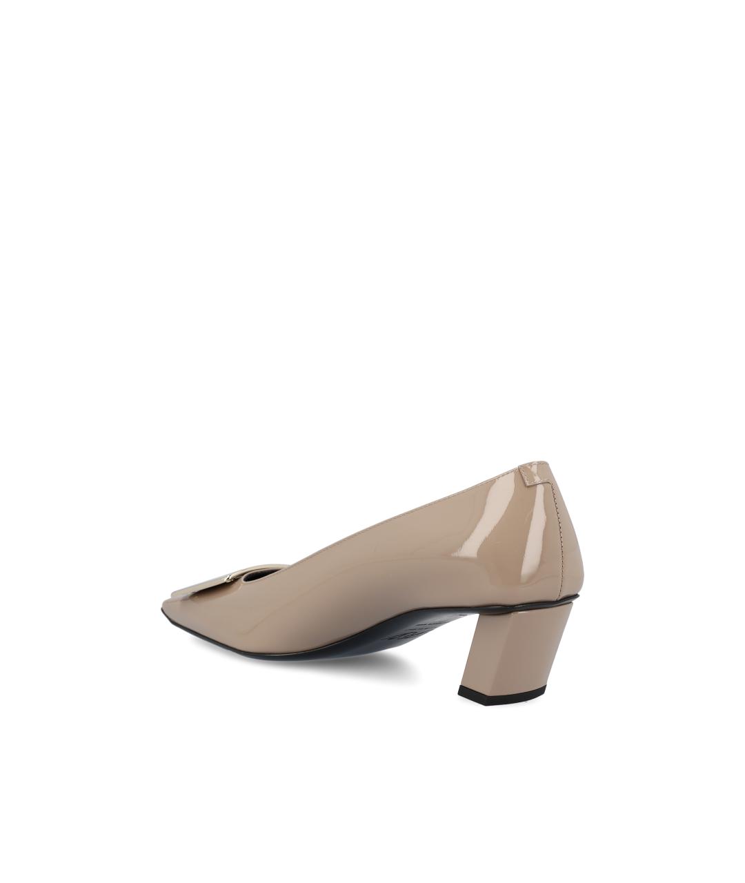 ROGER VIVIER Бежевые туфли из лакированной кожи, фото 3