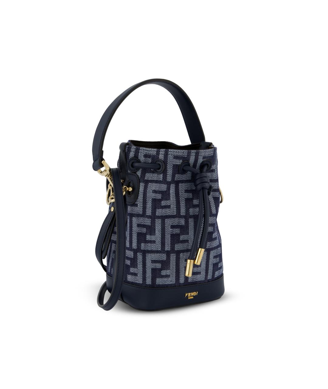 FENDI Синяя тканевая сумка через плечо, фото 3