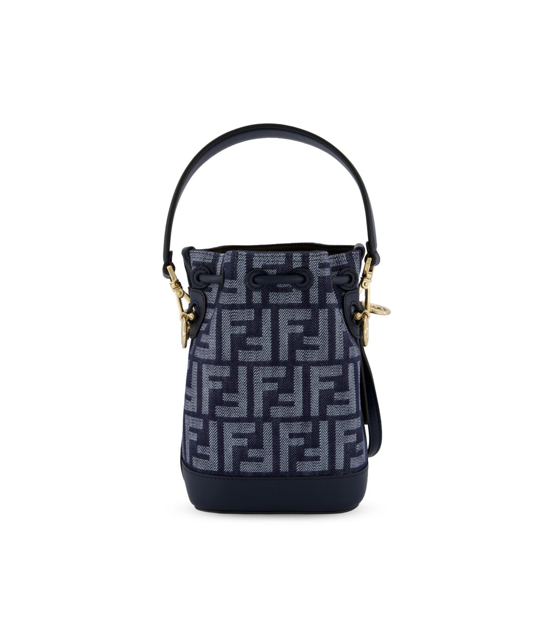 FENDI Синяя тканевая сумка через плечо, фото 2
