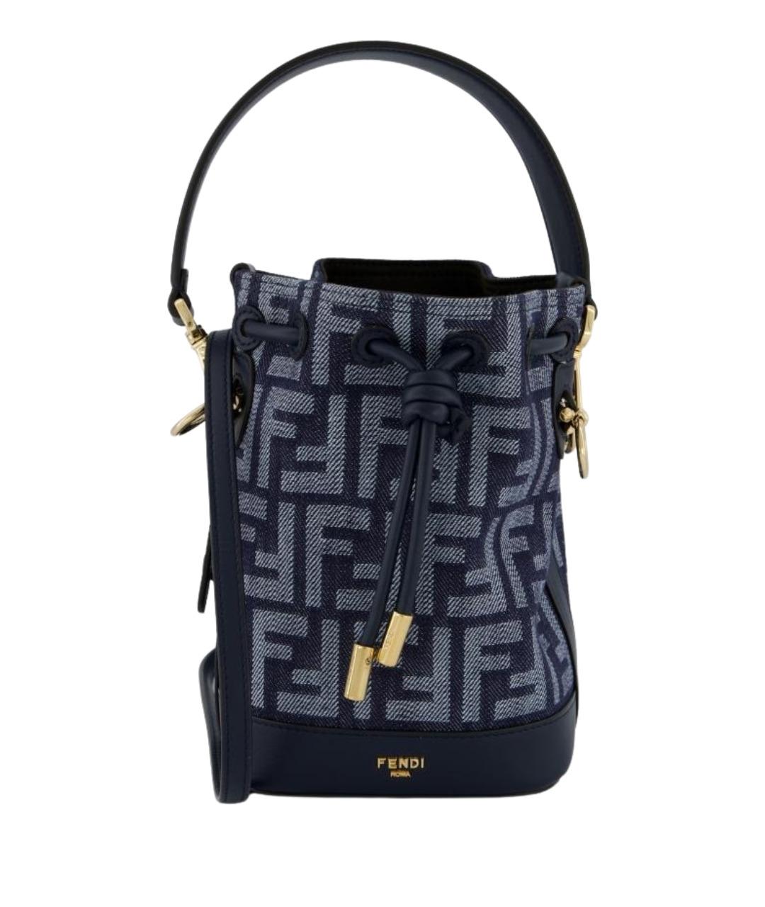 FENDI Синяя тканевая сумка через плечо, фото 1