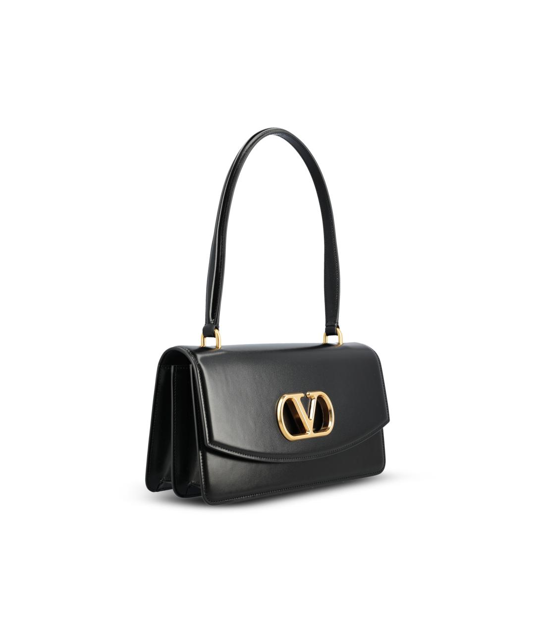VALENTINO Черная кожаная сумка тоут, фото 3
