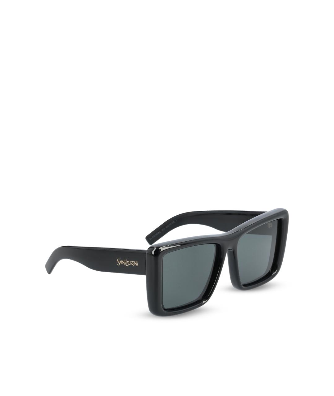 SAINT LAURENT Черные пластиковые солнцезащитные очки, фото 2