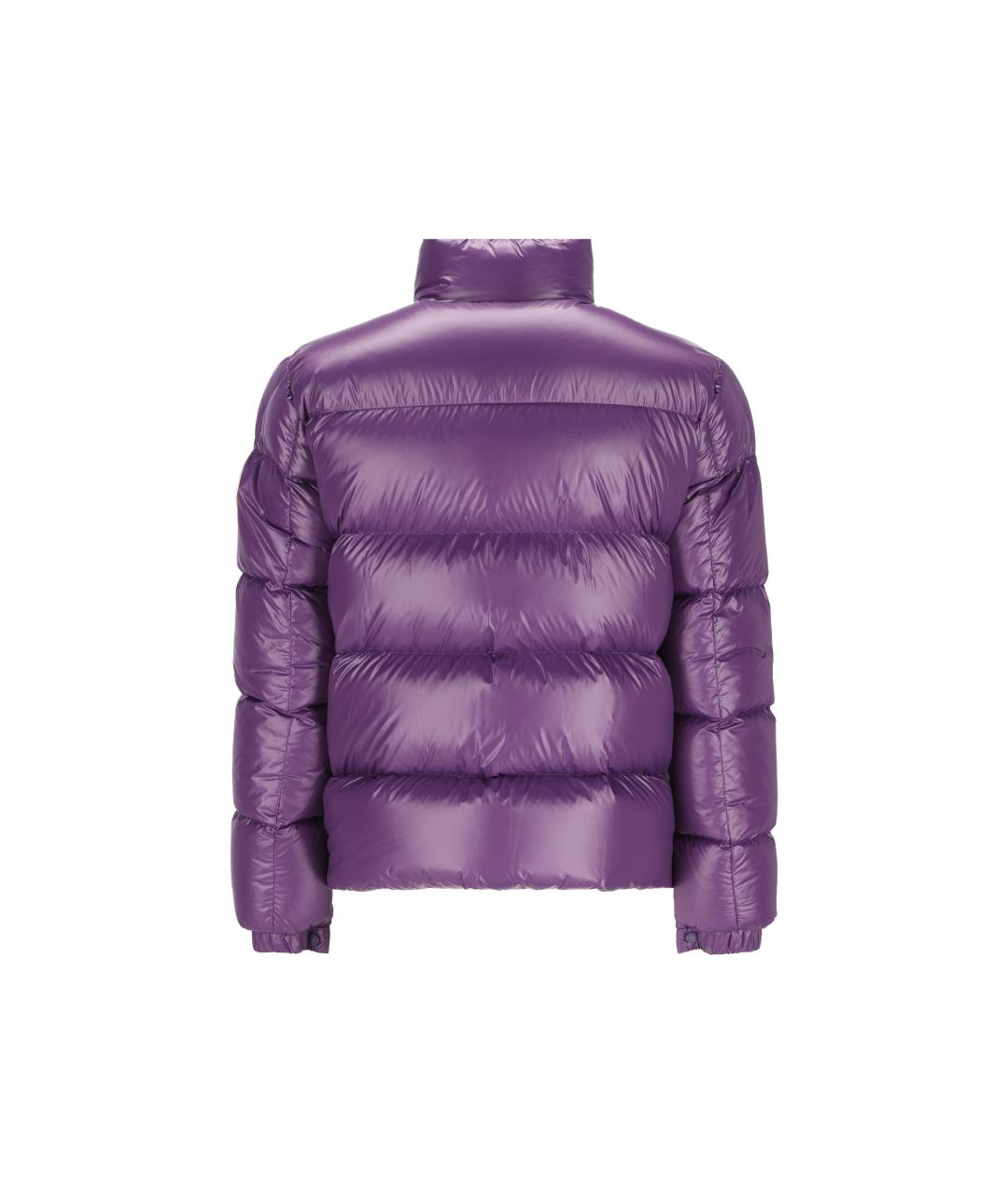 MONCLER Фиолетовый нейлоновый пуховик, фото 2