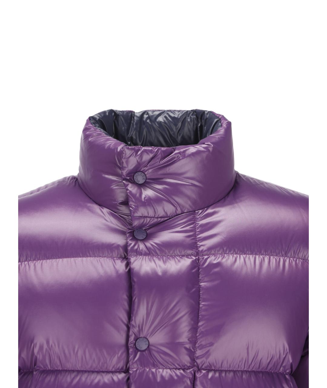 MONCLER Фиолетовый нейлоновый пуховик, фото 3
