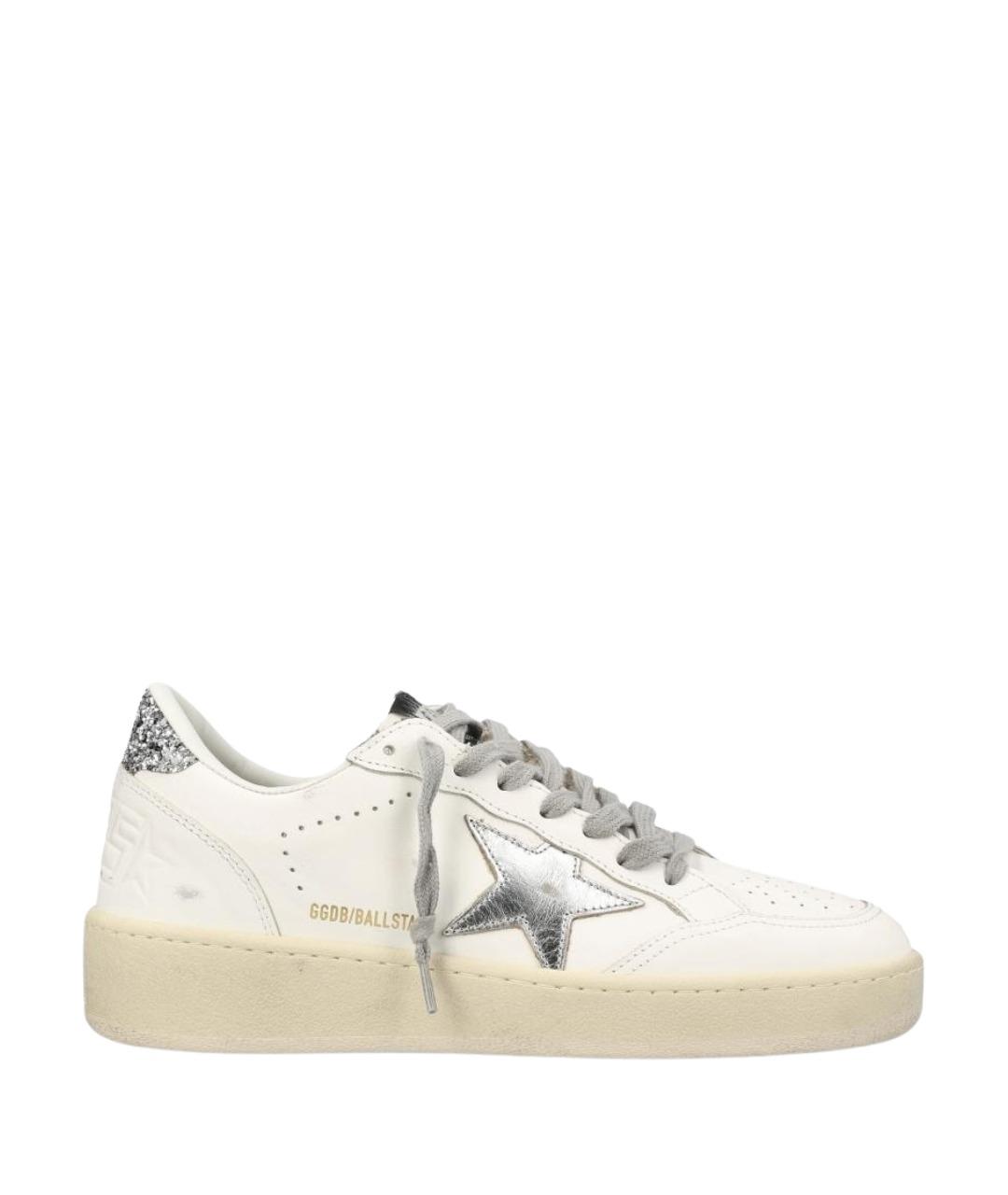 GOLDEN GOOSE Белые кожаные кеды, фото 1