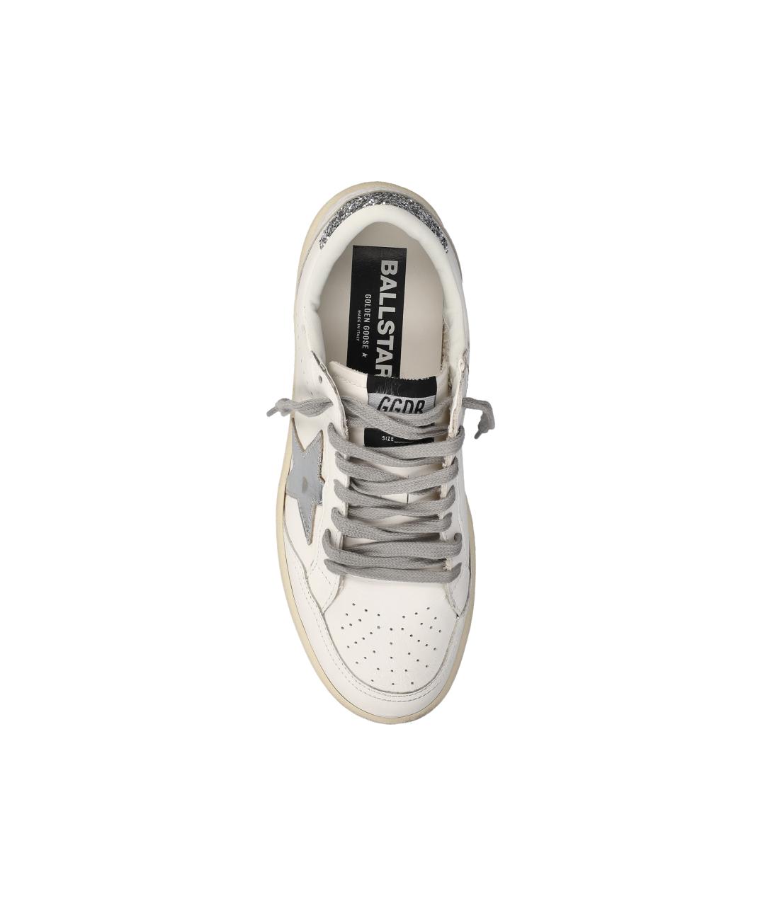 GOLDEN GOOSE Белые кожаные кеды, фото 4