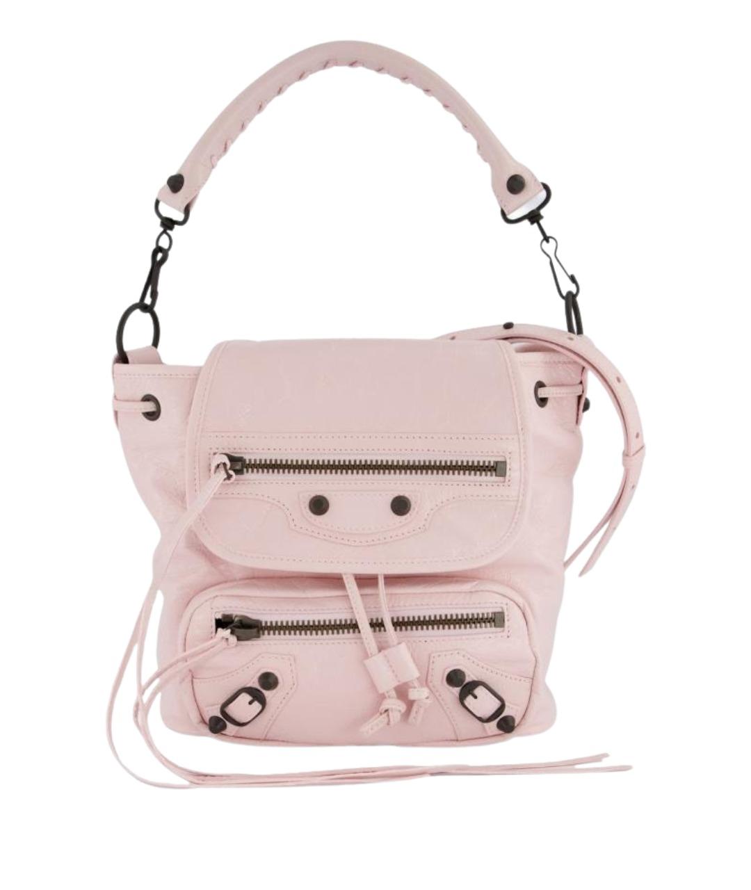 BALENCIAGA Розовая кожаная сумка через плечо, фото 1