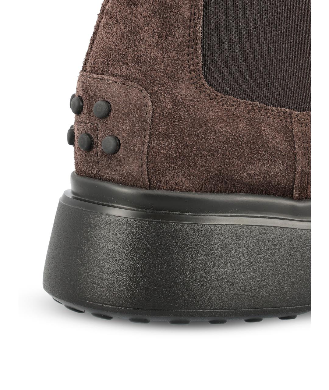 TOD'S Коричневые замшевые ботинки, фото 4