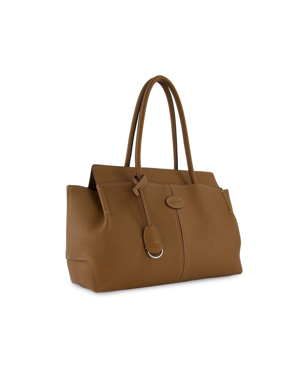 TOD'S Коричневая кожаная сумка тоут, фото 3