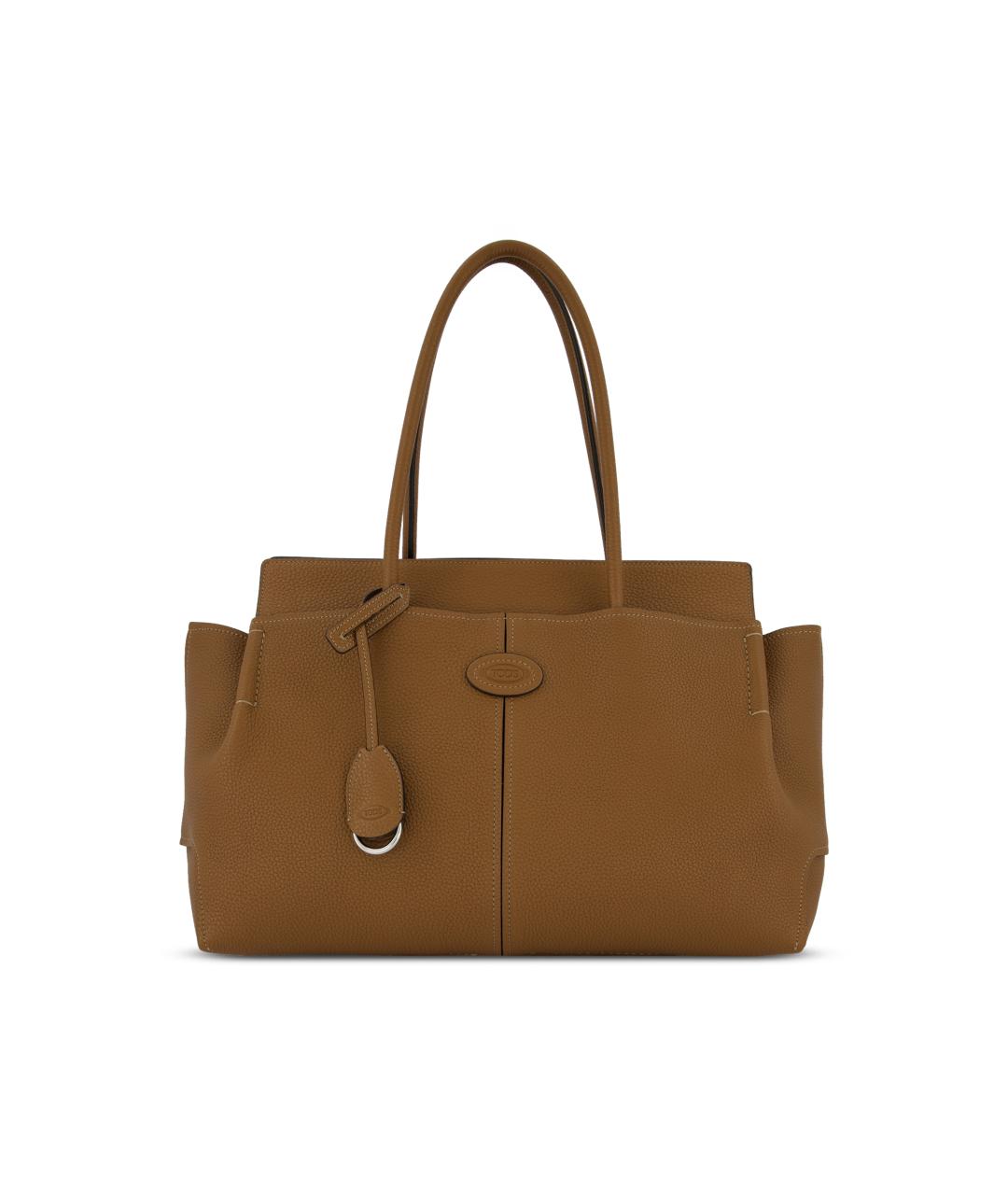 TOD'S Коричневая кожаная сумка тоут, фото 5