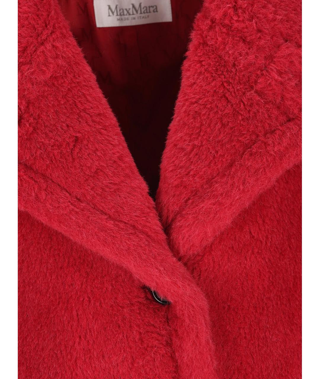 MAX MARA Красная шерстяная шуба, фото 3