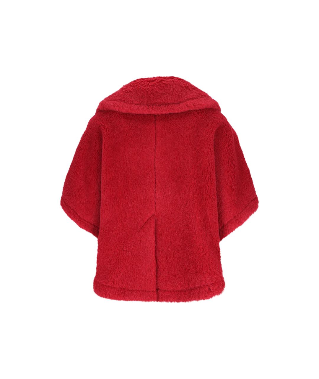 MAX MARA Красная шерстяная шуба, фото 2
