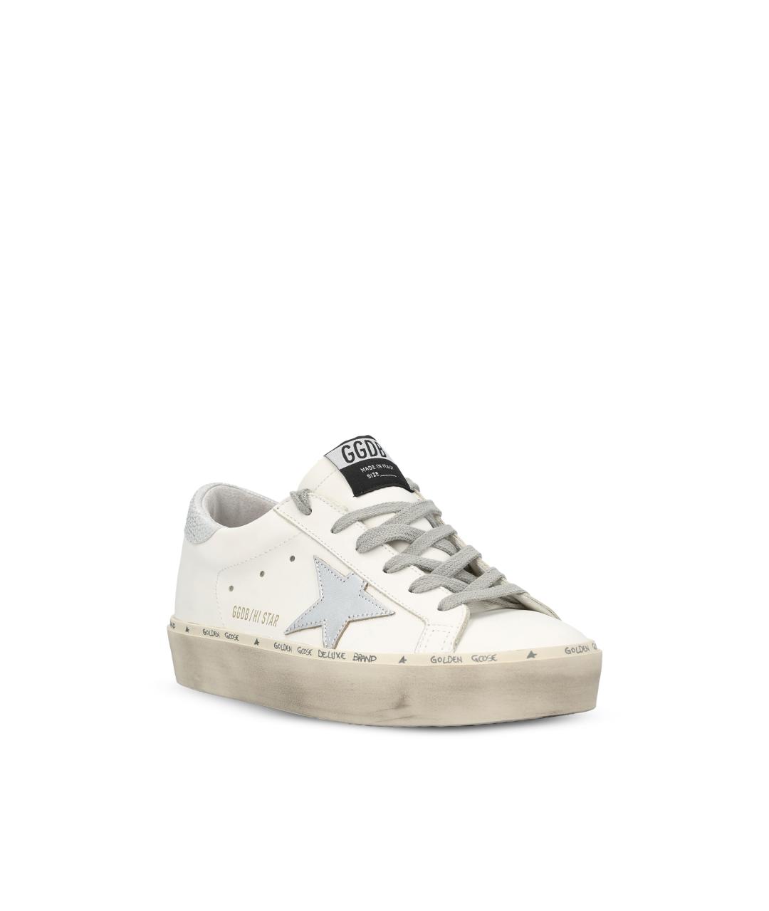 GOLDEN GOOSE Белые кожаные кеды, фото 2