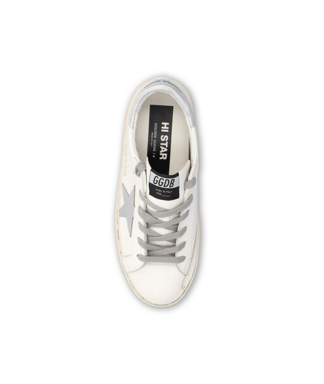 GOLDEN GOOSE Белые кожаные кеды, фото 4