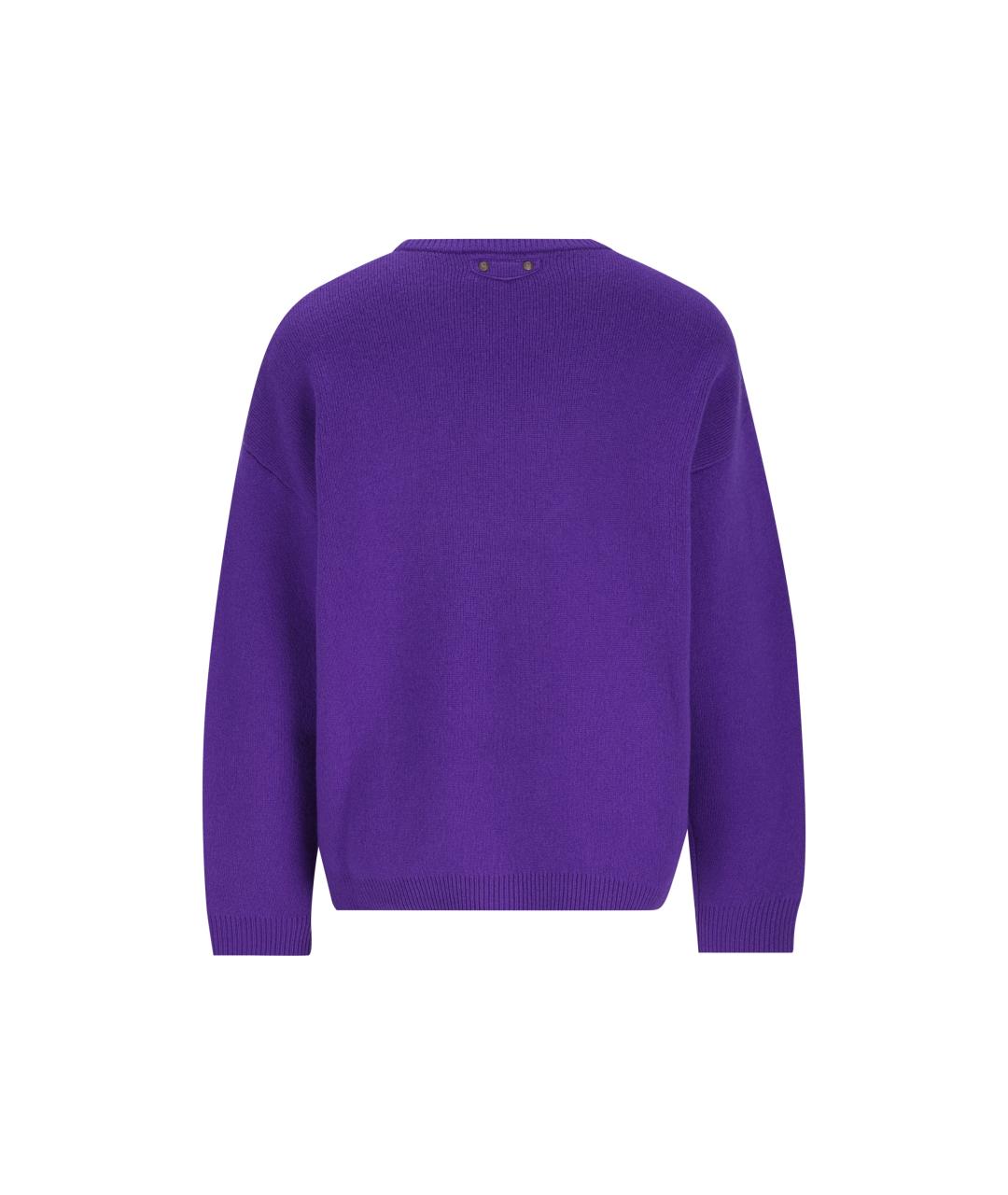 BALENCIAGA Фиолетовый шерстяной джемпер / свитер, фото 2