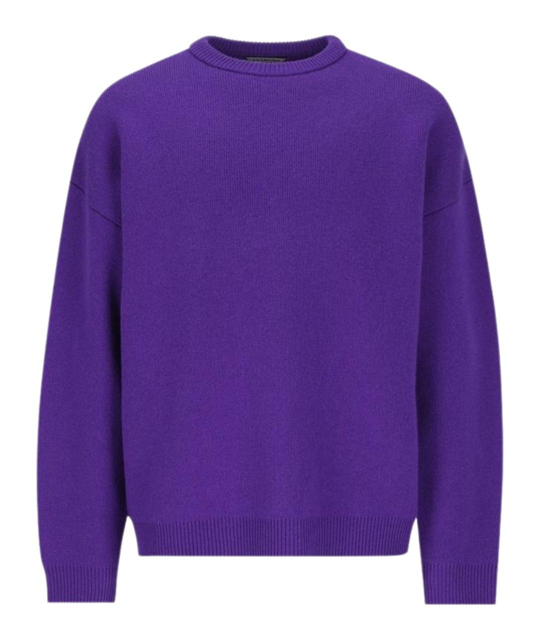 BALENCIAGA Фиолетовый шерстяной джемпер / свитер, фото 1