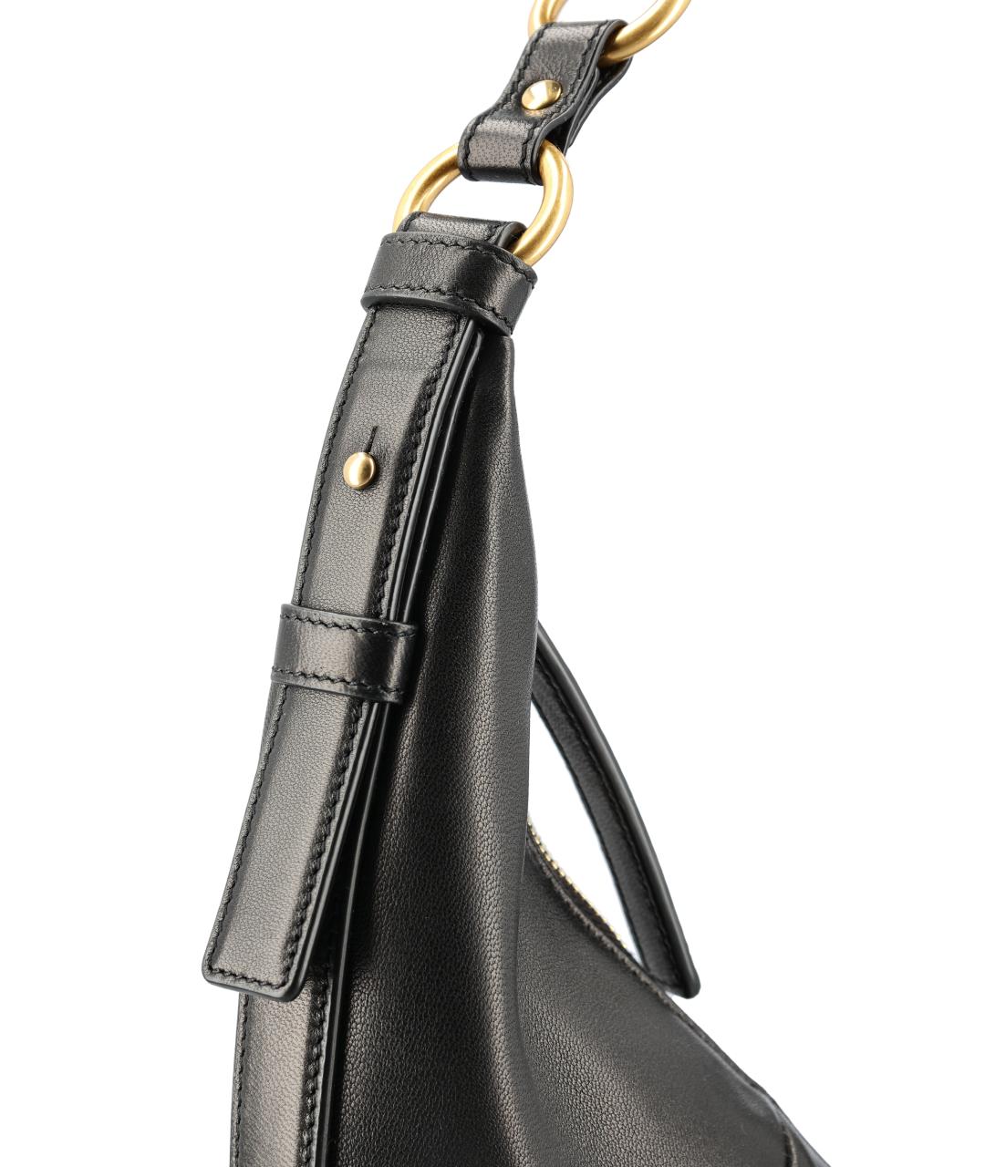 SAINT LAURENT Черная кожаная сумка через плечо, фото 4