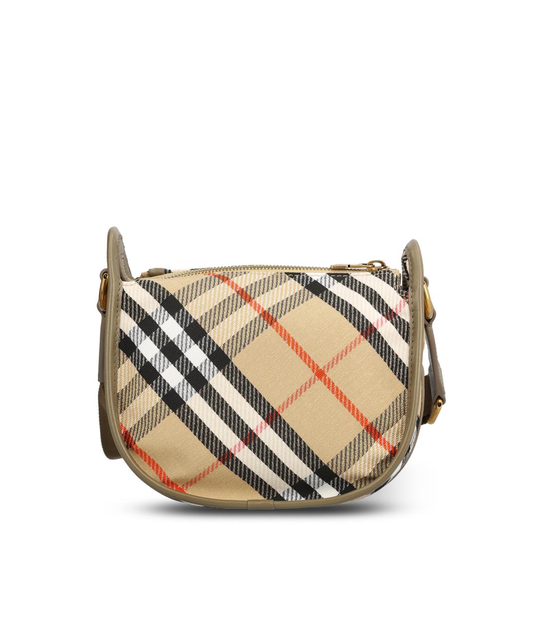 BURBERRY Бежевая жаккардовая сумка через плечо, фото 2
