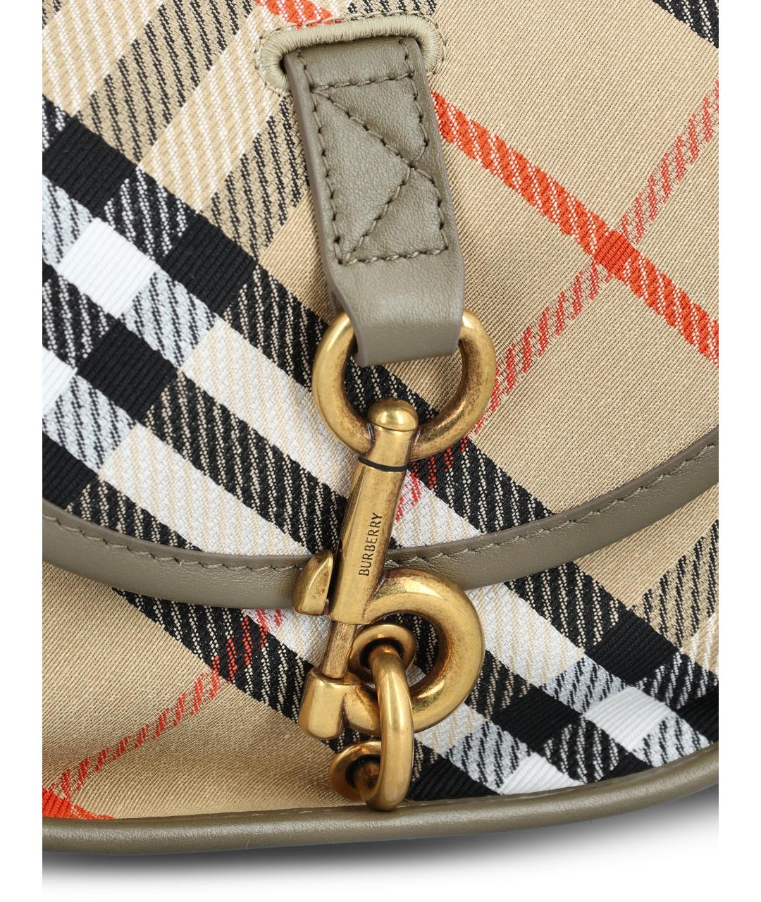 BURBERRY Бежевая жаккардовая сумка через плечо, фото 4