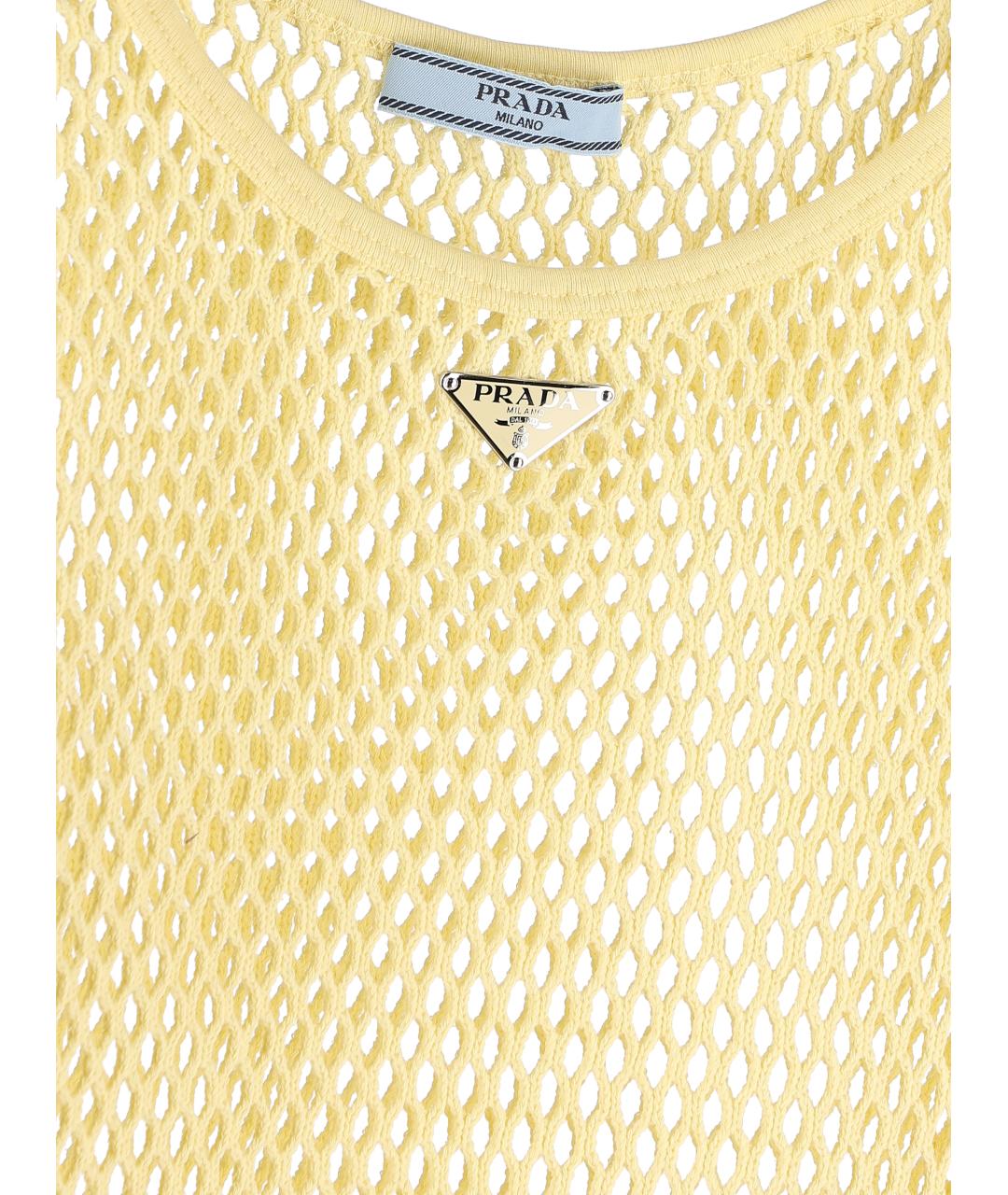 PRADA Бежевая хлопковая майка, фото 3