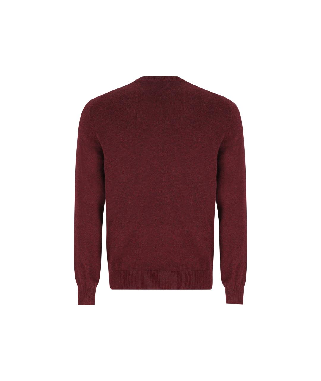 BRUNELLO CUCINELLI Бордовый кашемировый джемпер / свитер, фото 2