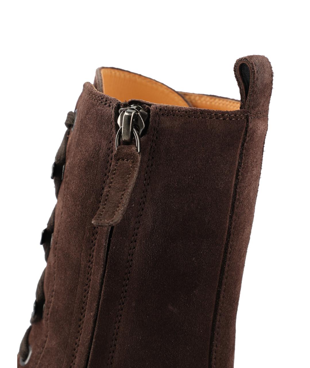 TOD'S Коричневые кожаные сапоги, фото 4