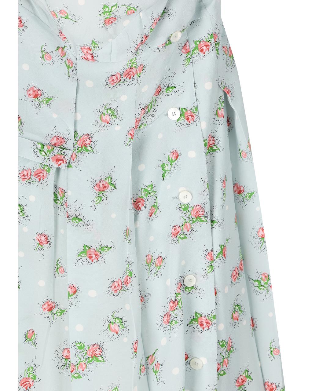 MIU MIU Голубое повседневное платье, фото 3
