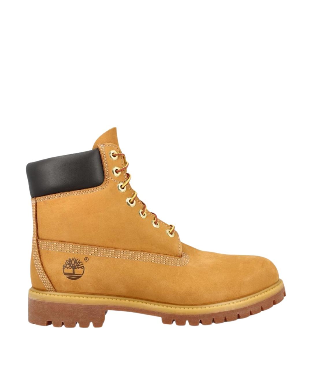 TIMBERLAND Желтые кожаные высокие ботинки, фото 1