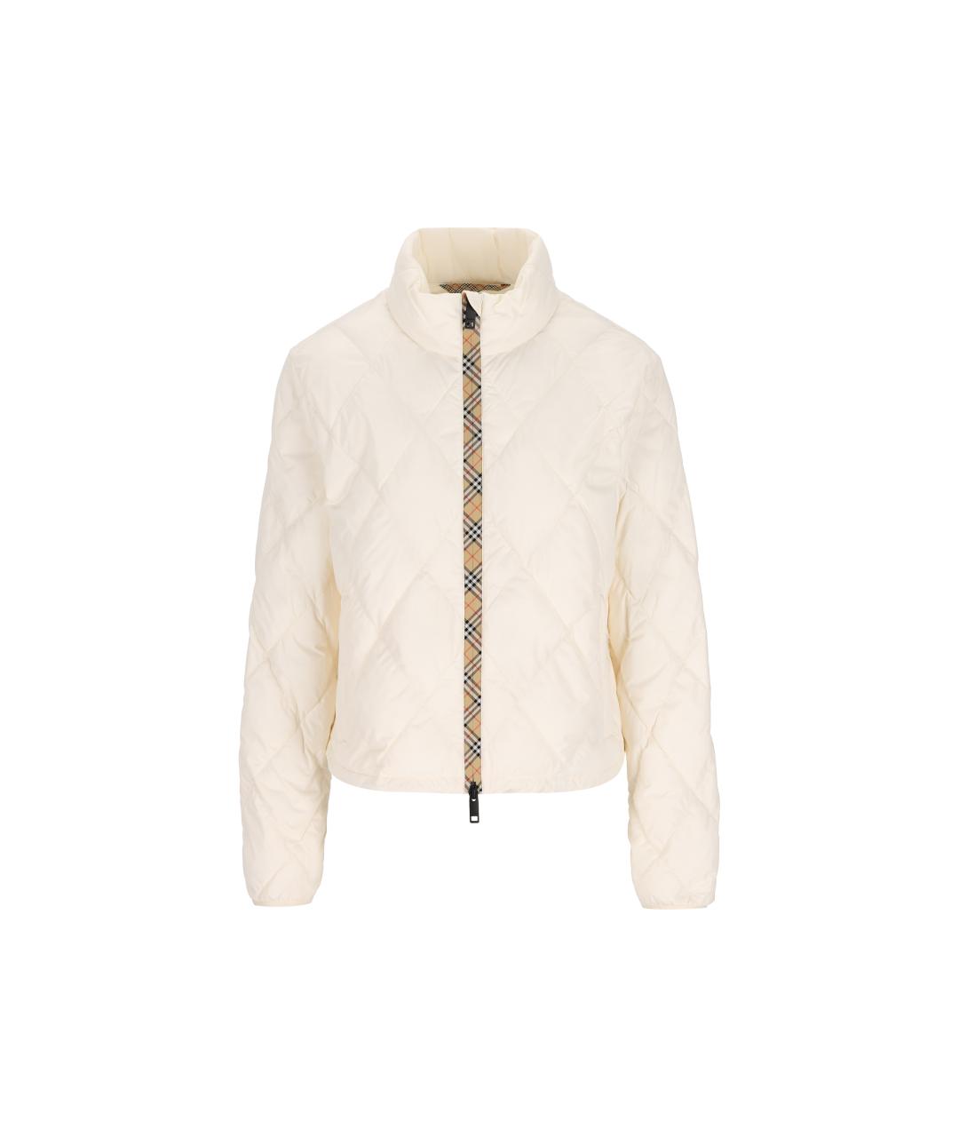 BURBERRY Белая нейлоновая куртка, фото 5