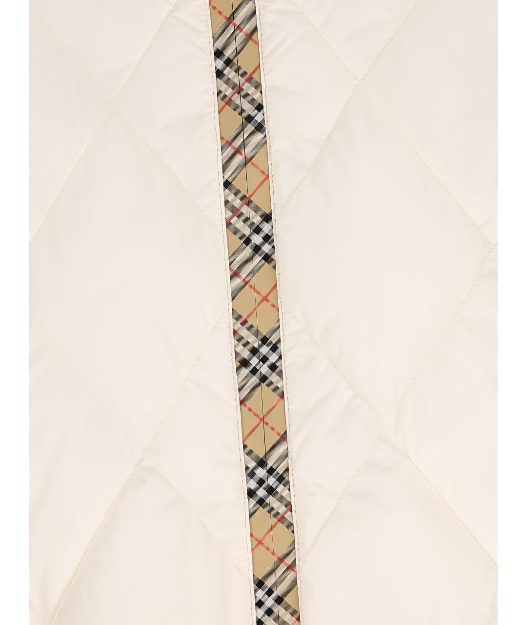 BURBERRY Белая нейлоновая куртка, фото 3