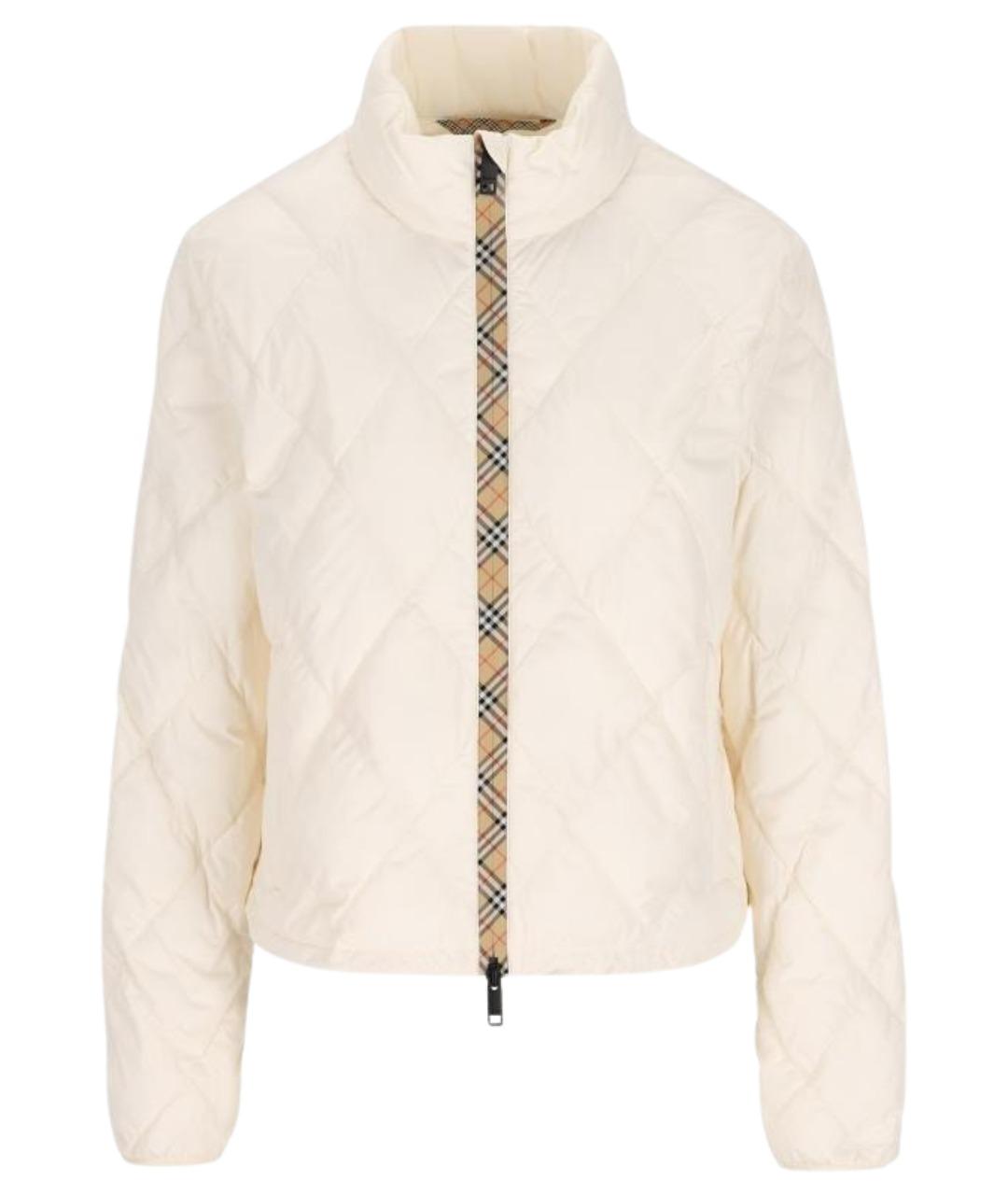 BURBERRY Белая нейлоновая куртка, фото 1