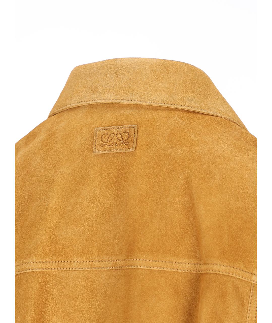 LOEWE Горчичная замшевая куртка, фото 3