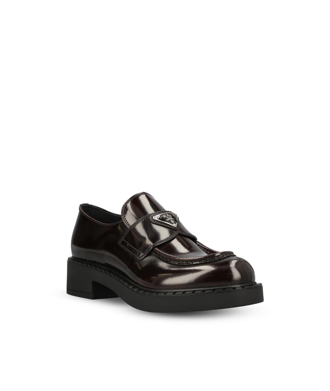 PRADA Коричневые кожаные лоферы, фото 2