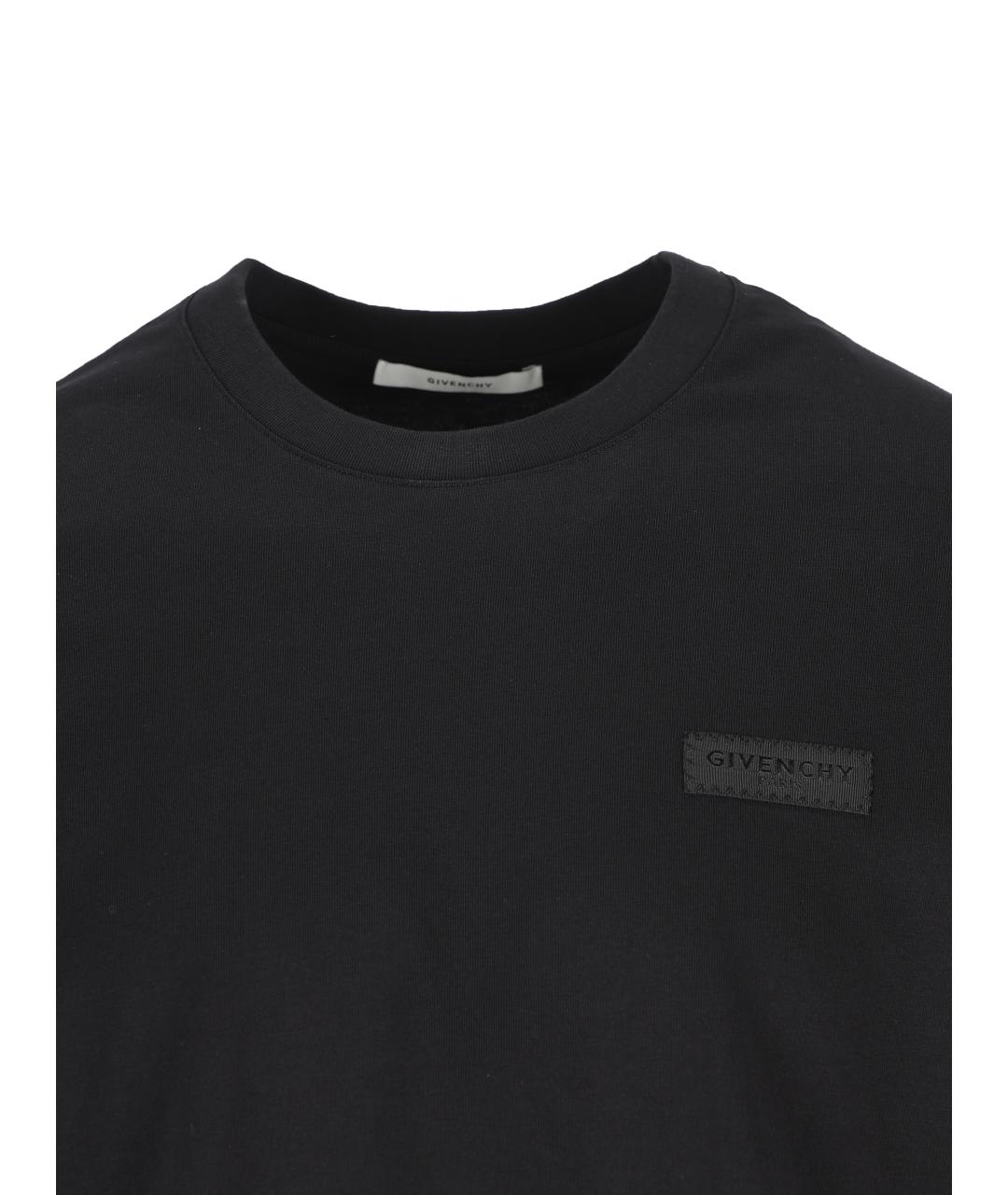 GIVENCHY Черная хлопковая футболка, фото 4