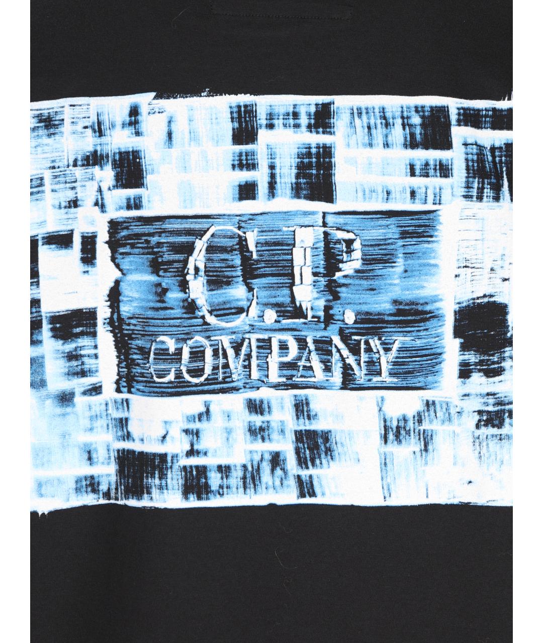 CP COMPANY Черная хлопковая футболка, фото 3